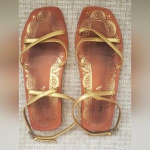 Prada Vintage Gold Sandals